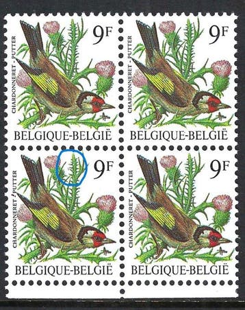 Belgique 1985/1992 - Andre Buzin, petits oiseaux en blocs de, Timbres & Monnaies