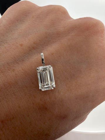 Zonder minimumprijs - Hanger - 14 karaat Witgoud - 2.01ct.