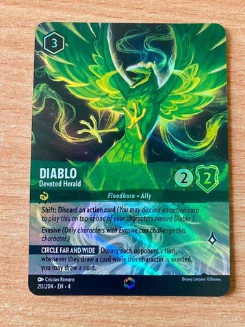 Ravensburger - 1 Card - Disney Lorcana - Diablo 211/204 - EN, Collections