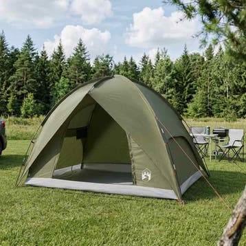 vidaXL Campingtent met waterdichte regenfly 4-persoons, Caravans en Kamperen, Verzenden, Nieuw