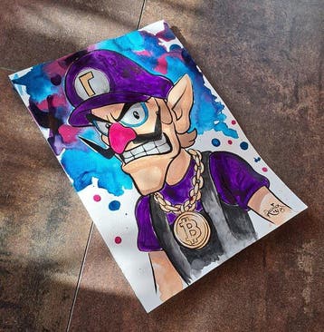 Video game figuur WAR LUIGI X BITCOIN BTC X CRYPTO EDITION, Nieuw
