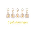 5 gelukshangers - madelief - liefde - goudlook - geluk -..., Handtassen en Accessoires, Bedels, Ophalen of Verzenden, Nieuw