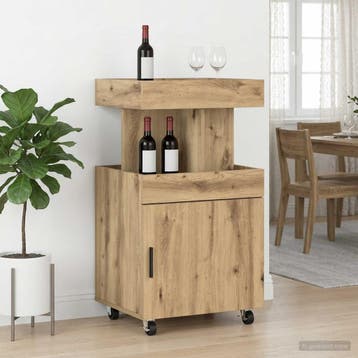 vidaXL Barkar Artisanaal eiken 50 x 41 x 89 cm Bewerkt hout, Verzenden