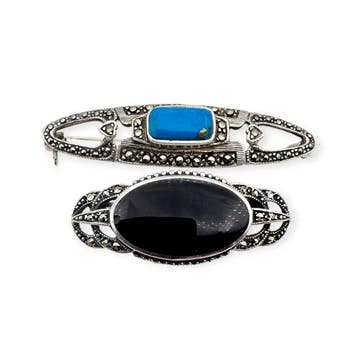 Zilver - Broche - Art Deco-herleving