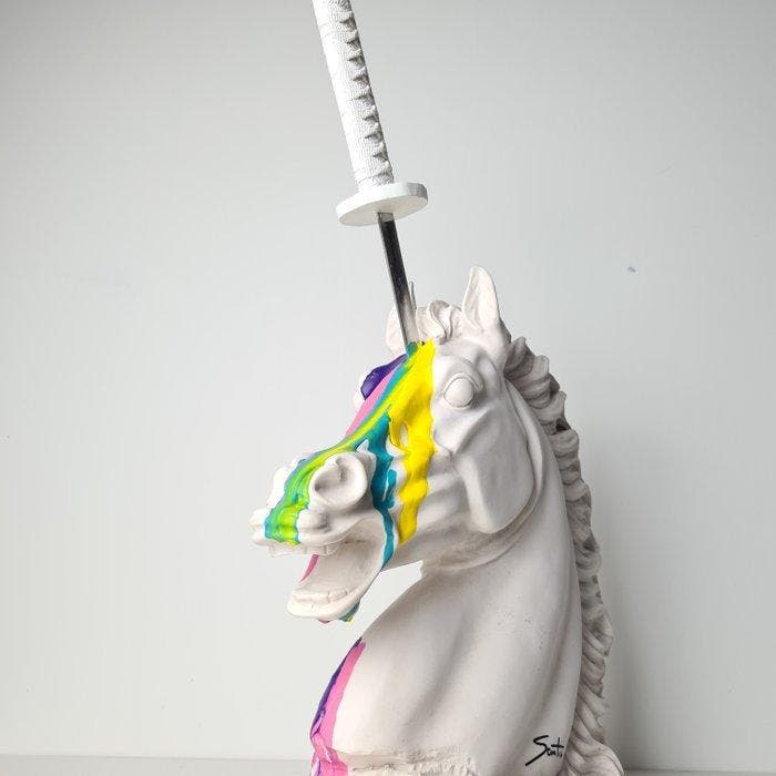 Santicri (1992) - Unicorns are real, Antiquités & Art, Art | Objets design