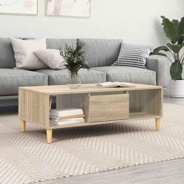 vidaXL Salontafel Sonoma Eik 102 x 55 x 35 cm Bewerkt hout, Verzenden