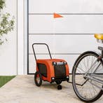 vidaXL Hondenfietstrailer oxford stof en ijzer oranje en, Verzenden, Nieuw