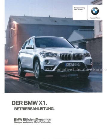 2016 BMW X1 INSTRUCTIEBOEKJE DUITS