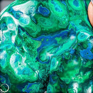 Natuurlijke malachiet-chrysocolla ruwe monster met intense