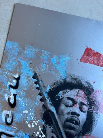 Ronald Chapeau (1969) - Jimi Hendrix (handfinished)