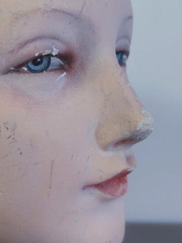 Art Deco female display mannequin head (bust) - sculptuur,