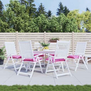 vidaXL Stoelkussens 6 st 50x50x7 cm oxford stof roze, Huis en Inrichting, Verzenden, Nieuw