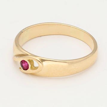 Ring - 18 karaat Geel goud - Robijn