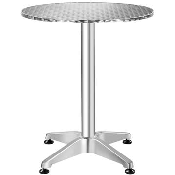tectake Aluminium bistrotafel Ø 60 cm, in hoogte verstelbaar, Tuin en Terras, Verzenden, Nieuw