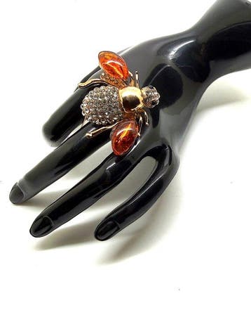 Broche coccinelle en ambre baltique naturelle - Ambre -, Antiek en Kunst
