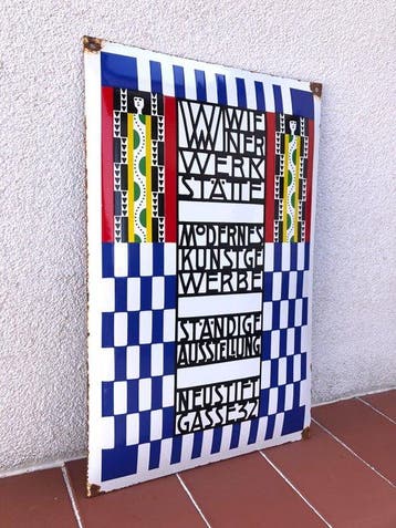 Wiener Werkstätte Art Nouveau - Reclamebord - Zeldzaam oud