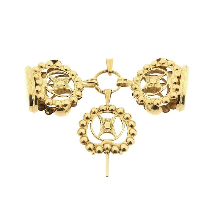 Antiek gouden hanger van een horlogesleutel (voor aan een..., Handtassen en Accessoires, Horloges | Heren, Overige materialen