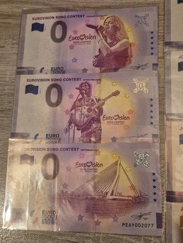 Nederland. 0 Euro Banknote 2021 (21 Banknotes) (Zonder