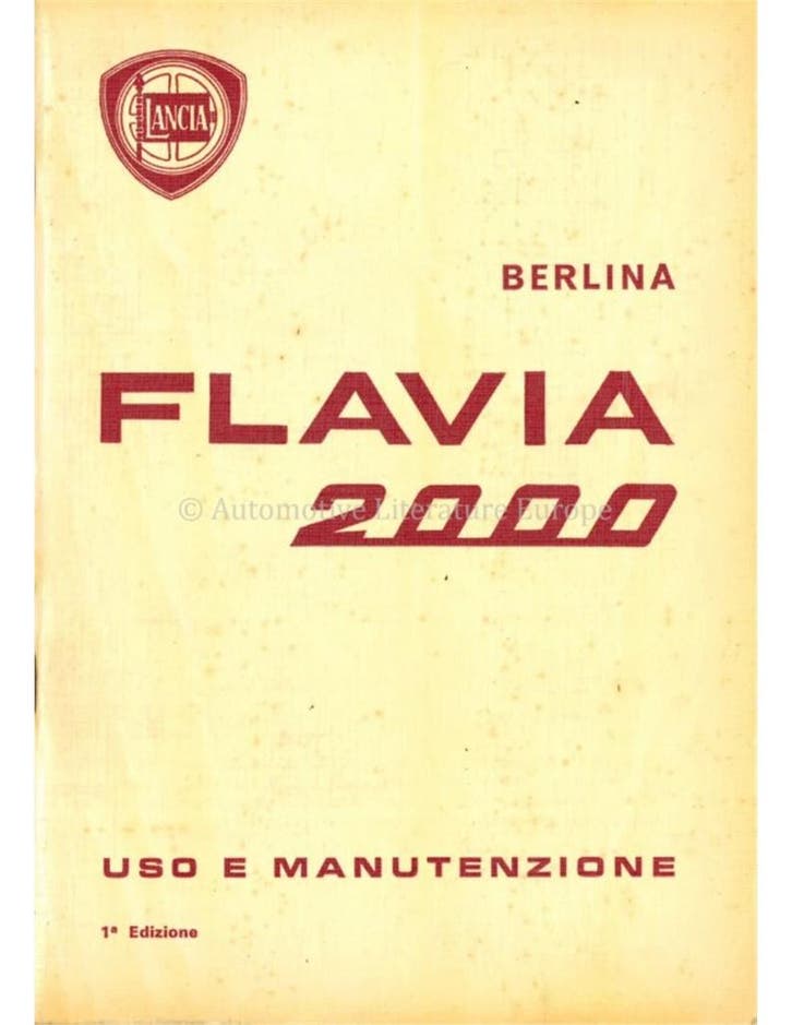 1971 LANCIA FLAVIA 2000 BERLINA INSTRUCTIEBOEKJE ITALIAANS, Auto diversen, Handleidingen en Instructieboekjes, Ophalen of Verzenden