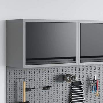 vidaXL Gereedschapskast met opslag Zwart en Grijs 50 x 25 x, Verzenden