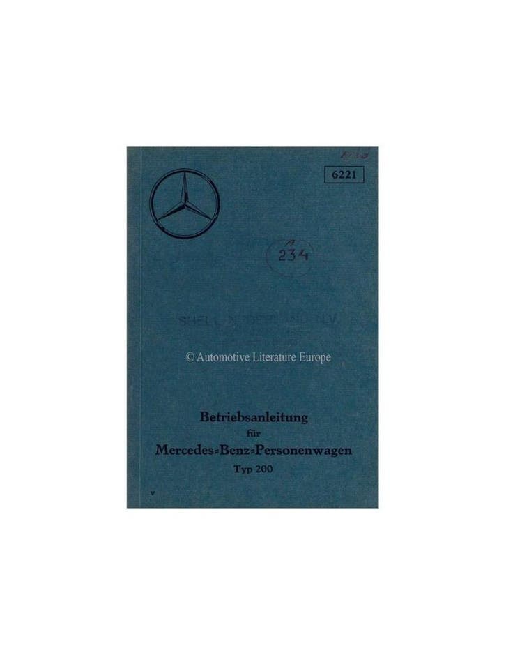 1936 MERCEDES BENZ TYPE 200 INSTRUCTIEBOEKJE DUITS, Autos : Divers, Modes d'emploi & Notices d'utilisation, Enlèvement ou Envoi