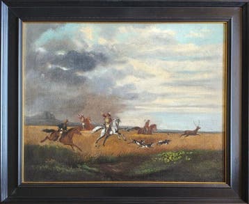 Alexander von Bensa (1820–1902), Suiveur de - Caccia al