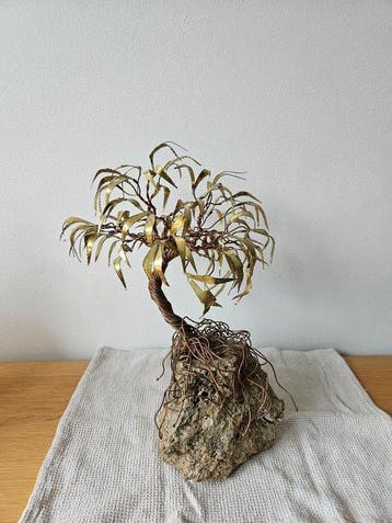 Dhaeseleer Daniel - sculptuur, Boom - 36 cm - Messing,, Antiek en Kunst