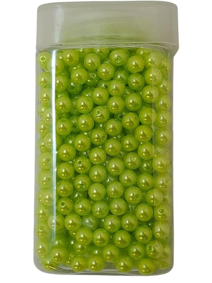 Rijgparels Pearls Lime Groen 8 mm 220 gr. 475 stuks, Huis en Inrichting, Woonaccessoires | Kunstplanten en Kunstbloemen, Nieuw