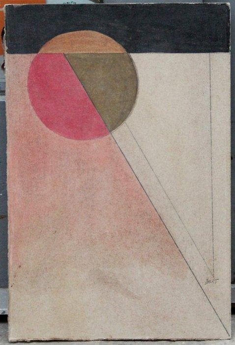 Charles Bert (b. 1873) - Abstract composition No.1, Antiek en Kunst, Kunst | Schilderijen | Klassiek