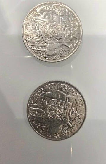 Australië. Elizabeth II. 50 Cents 1966 (Lot of 2 coins)