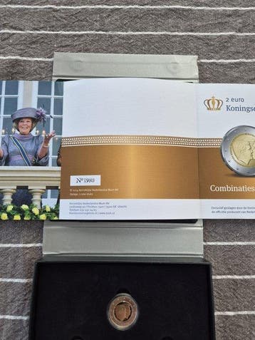 Nederland. 2 Euro 2014 Koningsdubbelportret - met kleur