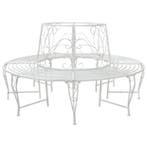 vidaXL Boom Bank 8-Aantal zitplaatsen Ø 160 x 89 cm Staal, Verzenden, Nieuw