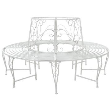 vidaXL Boom Bank 8-Aantal zitplaatsen Ø 160 x 89 cm Staal, Tuin en Terras, Verzenden, Nieuw