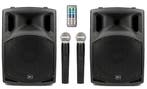QTX Sound PAV8-UHF Set Met DVD Speler En UHF Microfoons, Nieuw