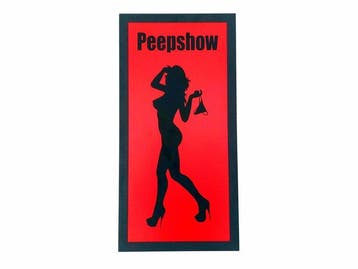 Lichtbord - Amsterdamse Rosse Buurt Peepshow met verlicht