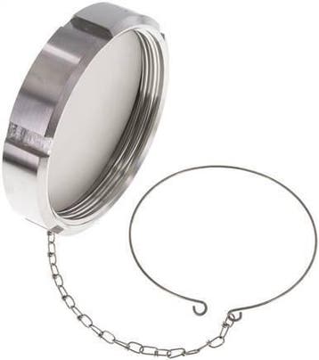 Blindwartel Rd130 X 1/4'' DN 100 RVS 1.4404 NBR DIN 11851, Verzenden
