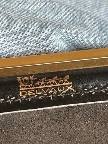 Delvaux - Bureauset - Leder, Messing, Antiquités & Art