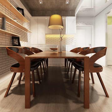 vidaXL Eetkamerstoelen 6 st kunstleer bruin, Huis en Inrichting, Verzenden, Nieuw