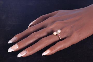 Ring - 18 karaat Geel goud - 0.26ct. tw. Diamant, Handtassen en Accessoires, Nieuw