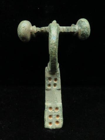 Oud-Romeins Brons Versierde kruisboogspeld/fibule (1x) - 7
