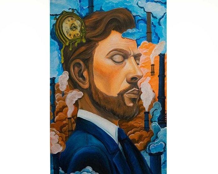 Déh - Calm within - Original Acrylic Painting, Antiek en Kunst, Kunst | Schilderijen | Modern