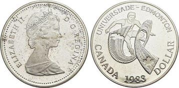 Dollar 1983 Canada Elisabeth Ii 1952-2022, Timbres & Monnaies, Verzenden