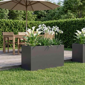 vidaXL Plantenbak Zwart 100 x 50 x 50 cm Koudgewalst staal, Verzenden