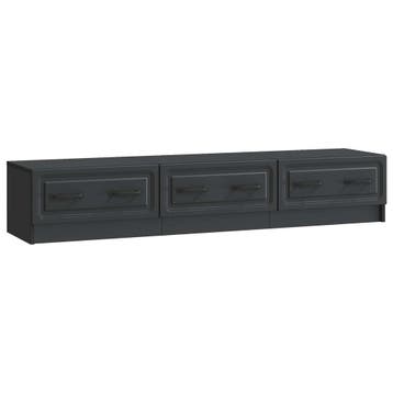 vidaXL TV Kast met lade Zwart 147 x 34,5 x 27 cm Bewerkt, Verzenden, Nieuw