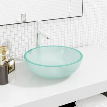 vidaXL Wasbak 35x12 cm gehard glas mat, Doe-het-zelf en Bouw, Sanitair, Verzenden, Nieuw