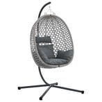 vidaXL Hangende ei-stoel Antraciet en grijs 104 x 100 x 191, Tuin en Terras, Verzenden, Nieuw