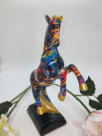Beeldje - Cavallo Impennato XL Decorativo in Resina con