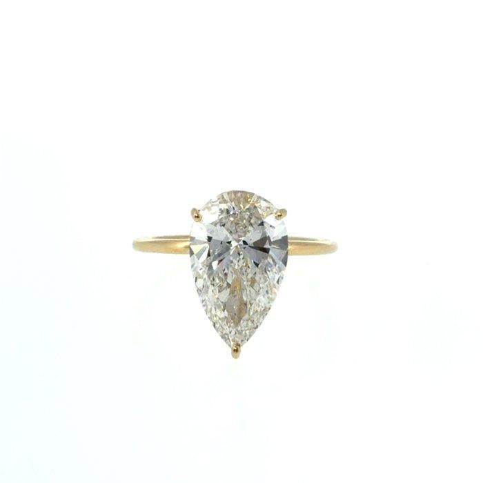 Zonder minimumprijs - Ring - 14 karaat Geel goud - 4.00ct., Handtassen en Accessoires, Ringen