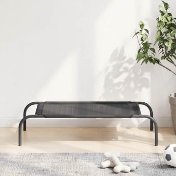 vidaXL Hondenbed verhoogd S textileen zwart, Dieren en Toebehoren, Verzenden, Nieuw