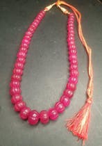 Pompoenvormige gesneden natuurlijke robijnstenen kralen, 707